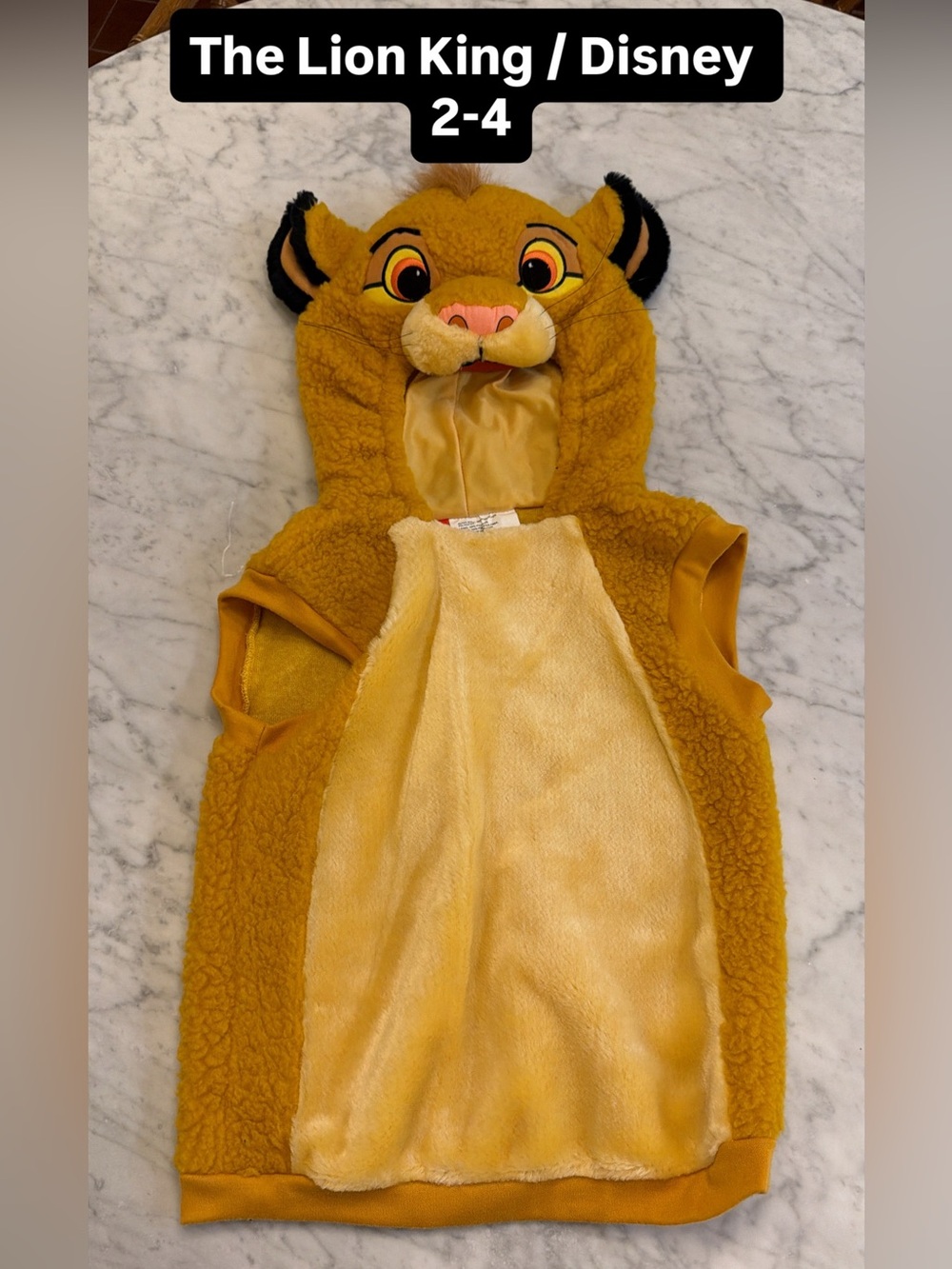 Simba Plush Hooded Costume - lion king